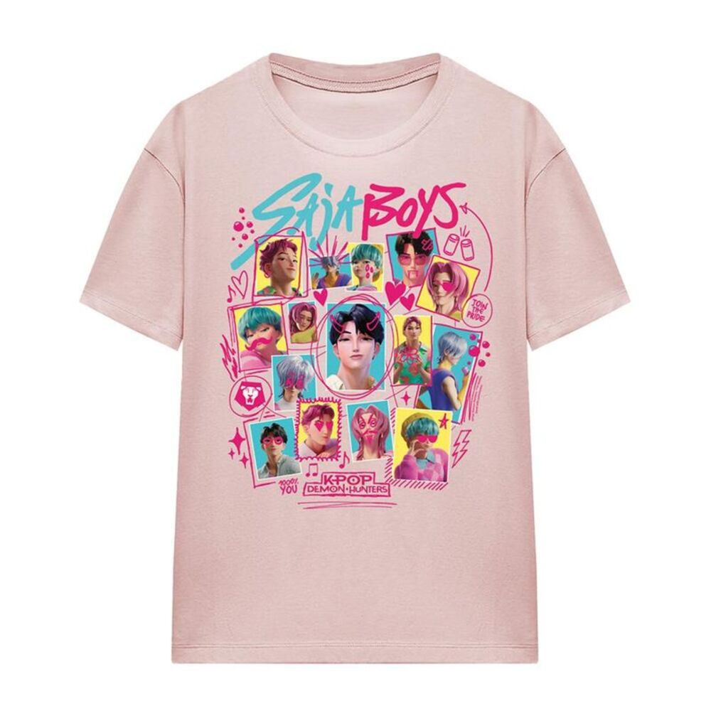 K-Pop Demon Hunters Womens/Ladies Saja Boys Soda Pop Doodles Regular T-Shirt / P